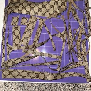 Gucci Tan and Brown scrap canvas bundle 1